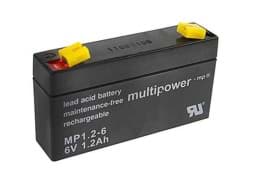 Zeige Details für Multipower MP1.2-6 6V 1,2Ah 4,8mm Faston Bild von Multipower MP1.2-6 6V 1,2Ah 4,8mm Faston