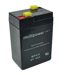Zeige Details für Multipower MP5-6 6V 5Ah 4,8mm Faston Bild von Multipower MP5-6 6V 5Ah 4,8mm Faston