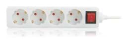 Zeige Details für Steckdosenleiste 4x Schutzkontakt mit 5,0m Zuleitung und Schalter weiß Bild von Steckdosenleiste 4x Schutzkontakt mit 5,0m Zuleitung und Schalter weiß