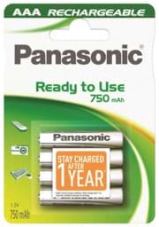 Zeige Details für Panasonic Ready to Use NiMH-Akku Micro 750mAh HHR-4MVE/4BC P-03/4BC750 4er-Blister Bild von Panasonic Ready to Use NiMH-Akku Micro 750mAh HHR-4MVE/4BC P-03/4BC750 4er-Blister