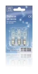 Zeige Details für Topkerze voll geriffelt 16V 3W E10 3er-Blister Bild von Topkerze voll geriffelt 16V 3W E10 3er-Blister
