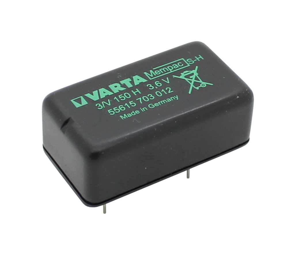 Bild von Varta Mempac 3/V150H 3,6V 150mAh ++-- passend für Mempac Varta 55615703012