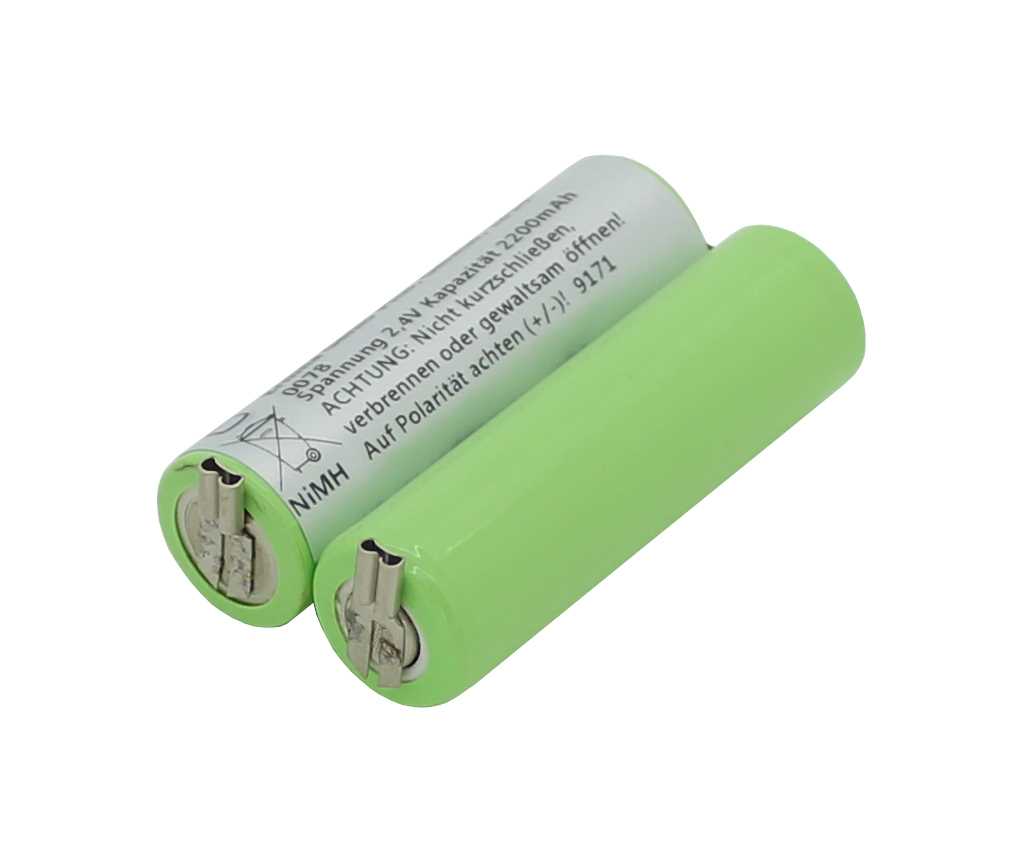 Bild von Rasiererakku NiMH 2,4V 2200mAh mit Faston-Anschluß 2,8mm passend für Moser Ermila Genio Plus