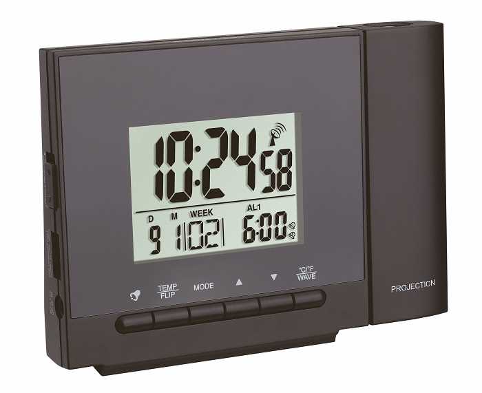 Bild von Funk-Projektionsuhr mit Temperatur 60.5013.01