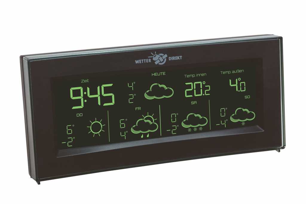 Bild von „Aura” Satellitengestützte Funk-Wetterstation mit Color Sharp Farbwechsel-Display  35.5061.01