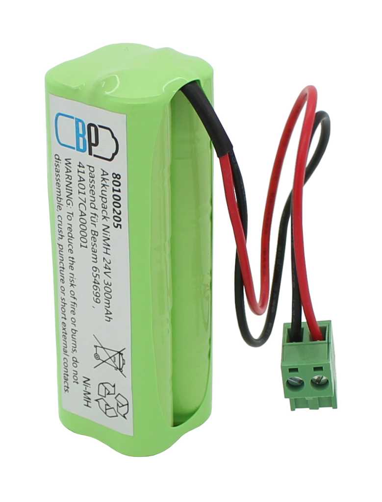 Bild von Akku für Türsteuerung NiMH 24V 300mAh ersetzt Besam 41A017CA00001