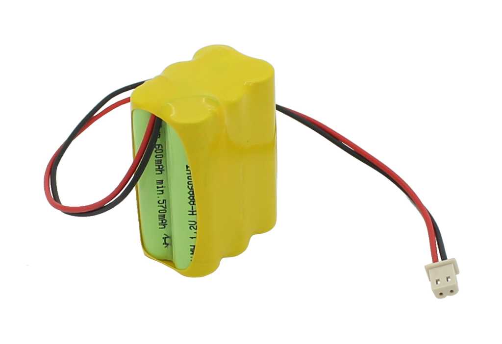 Bild von Notleuchtenakku NiMH 7,2V 600mAh F2x3 Micro AAA mit 200mm Kabel und Stecker ersetzt Beghelli 415390000