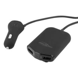 Bild von Ansmann In-Car Charger 496 Intelligentes USB Kfz-Ladegerät 9.6A mit 4 USB Ports mit Verlängerung zu den Rücksitzen für Smartphones, Tablets sowie weitere USB Anwendungen