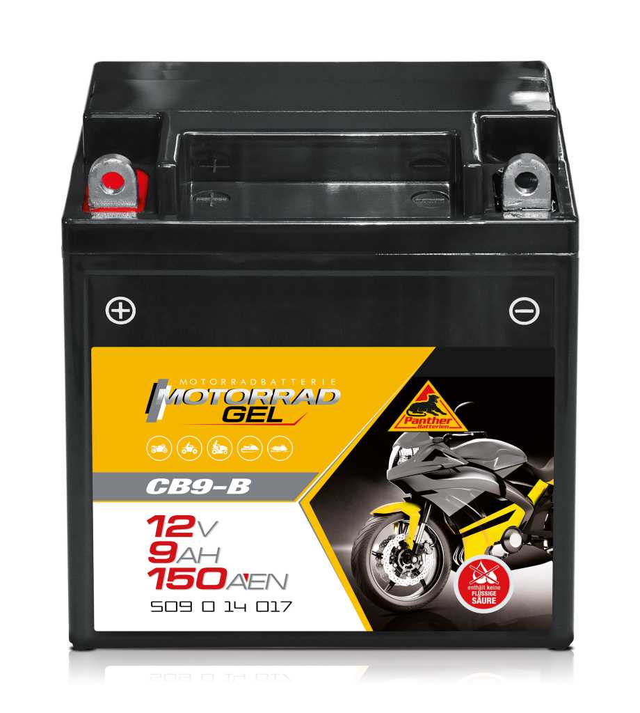 Bild von Panther Motorrad Gel 50914 12V 9Ah 150A (EN) ETN 509 0 14 017, DIN 50914, Japan-Nr. CB9-B, YB9-B, YG9-B 12N9-4B1, Gel12-9-4B-1, GT9L-BS