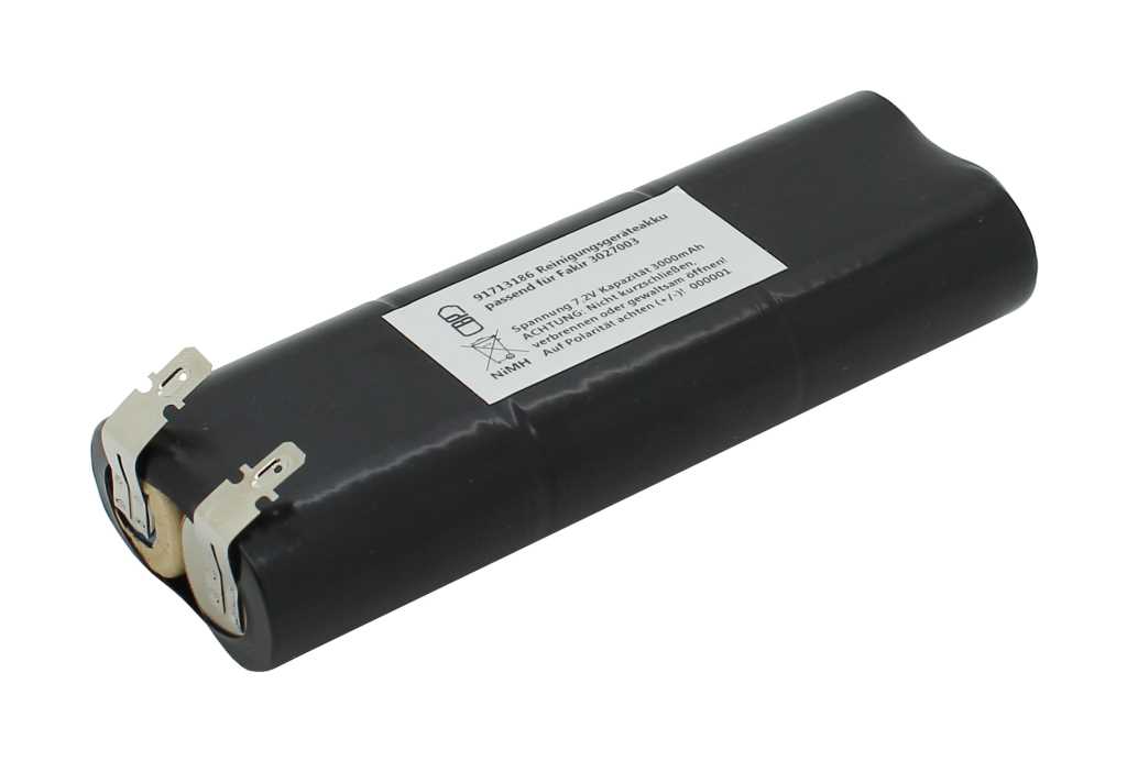 Bild von Reinigungsgeräteakku NiMH 7,2V 3000mAh passend für Fakir 3027003