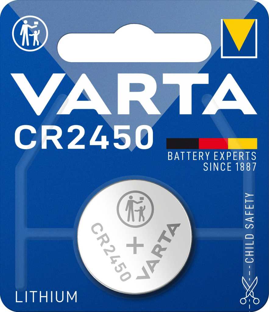 Bild von Varta Electronics 6450 CR2450 passend für ABUS Secvest Funk-Fernbedienung FUBE50014