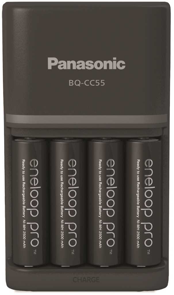Bild von Panasonic eneloop Smart & Quick Charger BQ-CC55 inklusive 4x HR-3UWXB / BK-3HCDE
