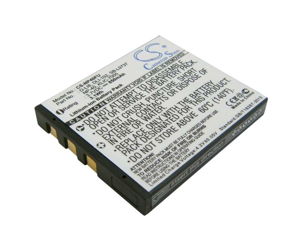 Bild von Digicam-Akku LiIon 3,7V 650mAh passend für Pentax Optio S6