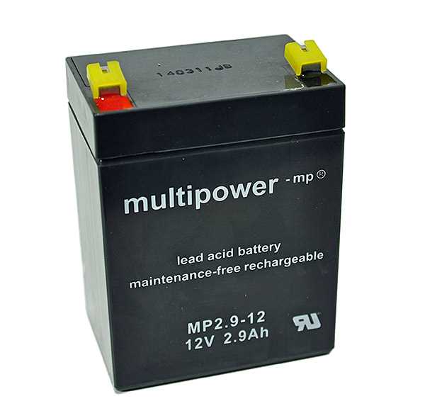 Bild von Multipower MP2.9-12 12V 2,9Ah 4,8mm Faston