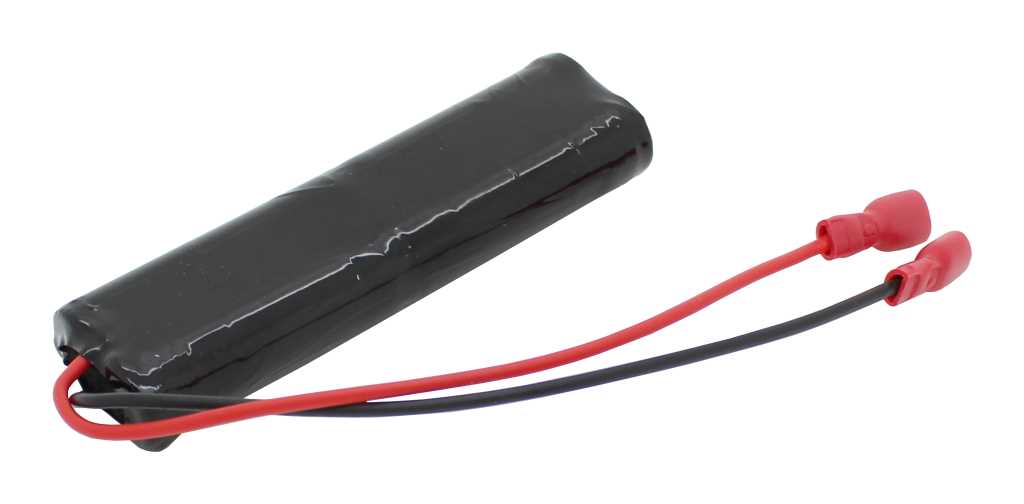 Bild von Notleuchtenakku NiCd 4,8V 860mAh L2x2 Mignon AA mit 150mm Kabel und Faston-Buchsen -4,8mm / +6,3mm ersetzt GAZ 5161000415