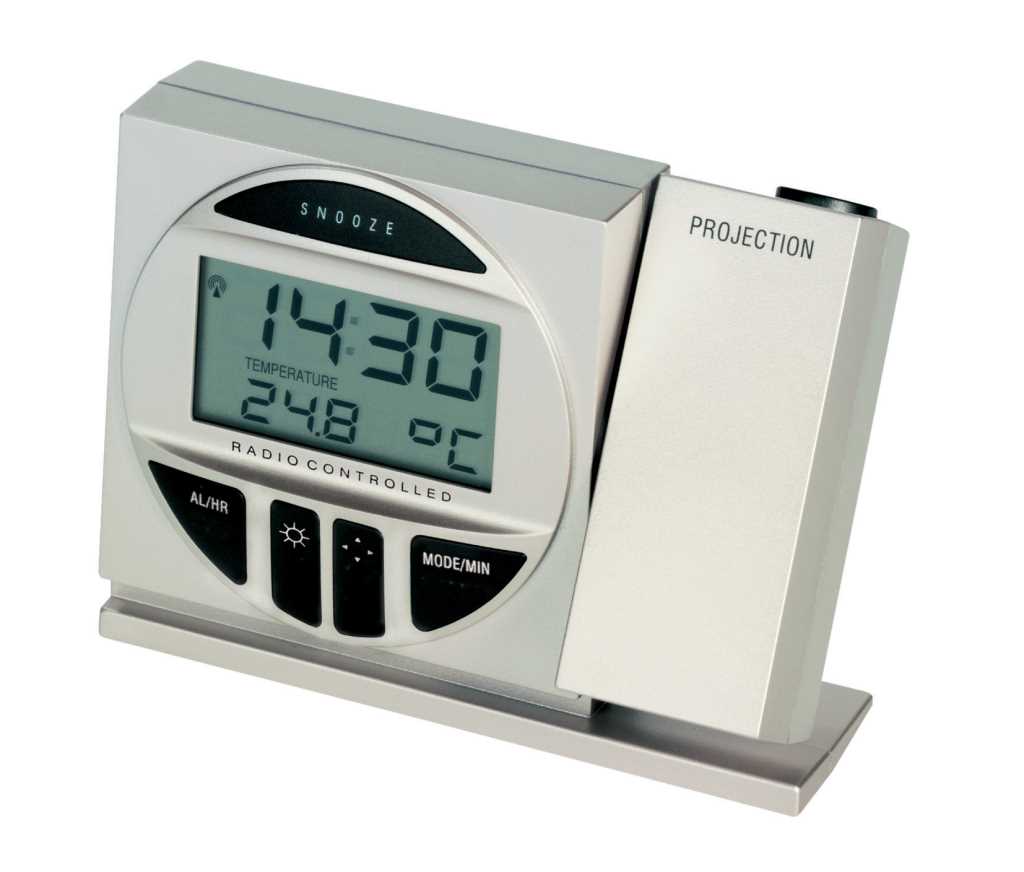 Bild von Funk-Projektionsuhr mit Temperatur 98.1009