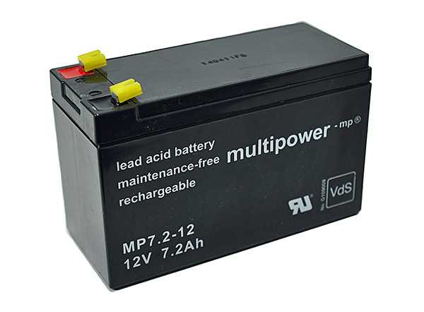 Bild von Multipower MP7.2-12 12V 7,2Ah 4,8mm Faston