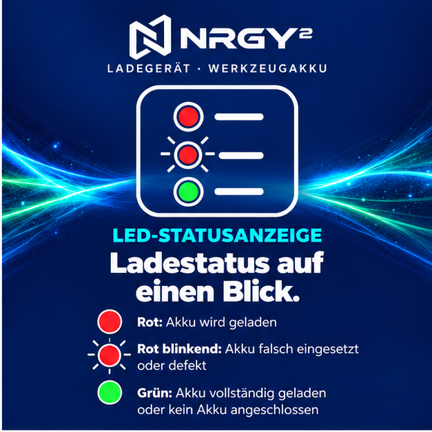 NRGY² Ladegerät: LED-Statusanzeige