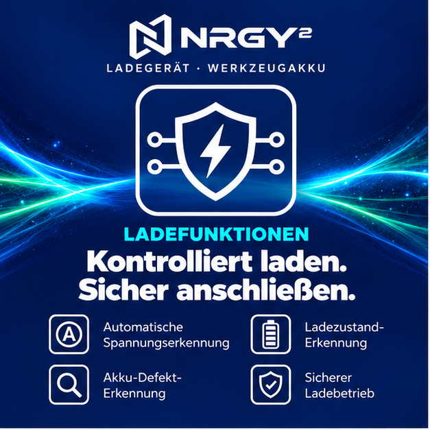 NRGY² Ladegerät: Ladefunktionen