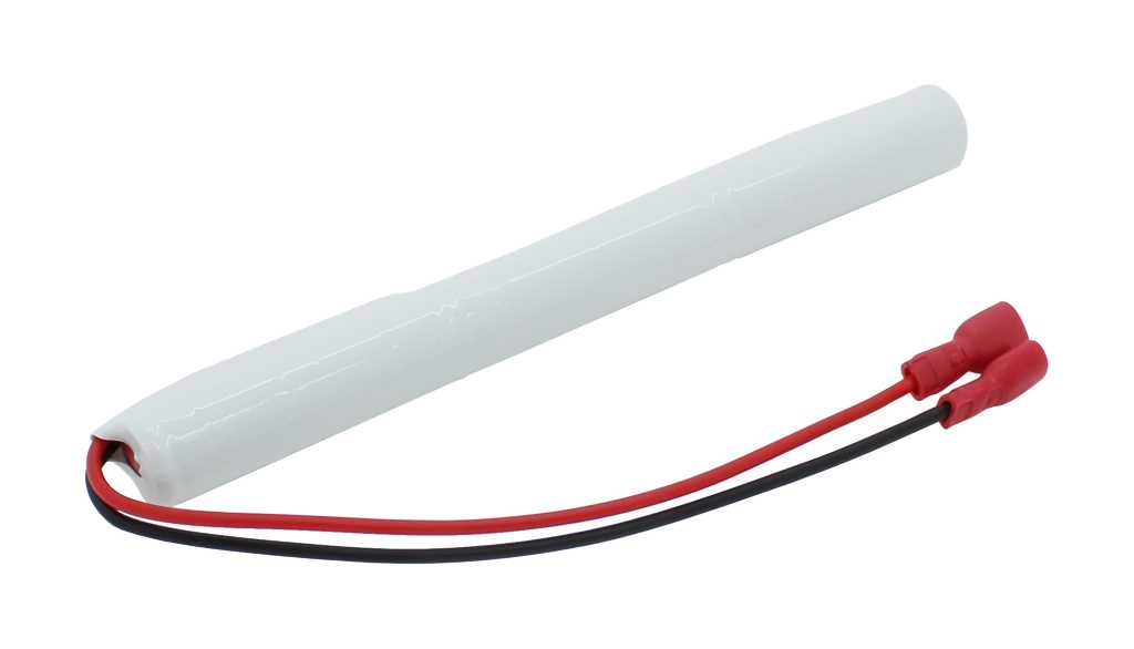 Bild von Notleuchtenakku NiMH 3,6V 1800mAh L1x3 Mignon AA mit Kabel und Faston-Buchsen -4,8mm / +6,3mm ersetzt GAZ 5162000408