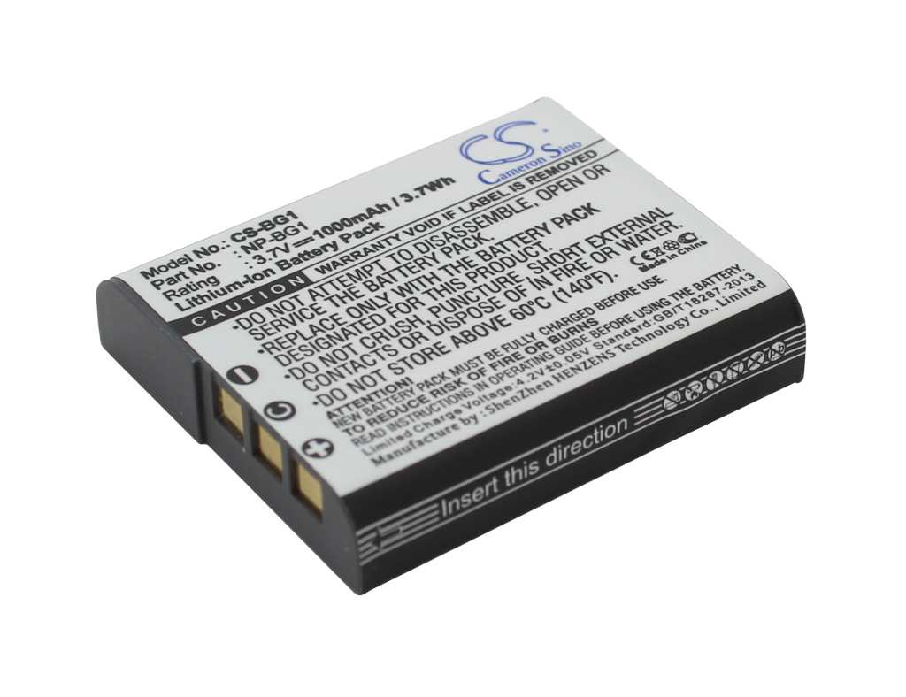Bild von Digicam-Akku LiIon 3,7V 950mAh ersetzt Sony NP-BG1