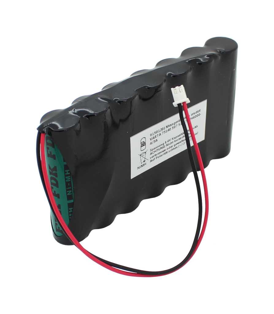 Bild von Messgeräteakku NiMH 8,4V 4000mAh ersetzt VARTA 7/VH4000-4/3A