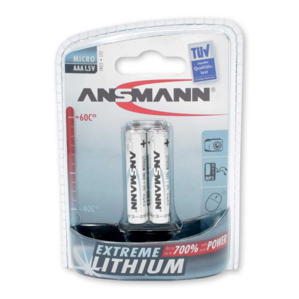 Bild von Ansmann Extreme Lithium LR03 5021013 2er Blister