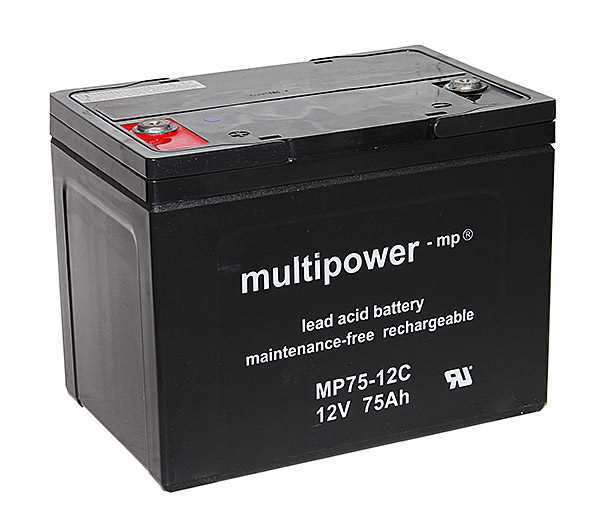 Bild von Multipower MP75-12C 12V 75Ah zyklenfest passend für Lecson 928-SL